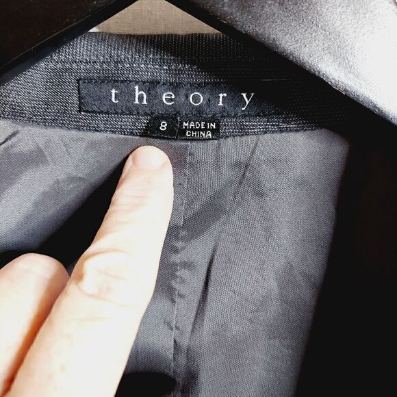 Theory Gray Wool Blazer - Picture 6 of 9